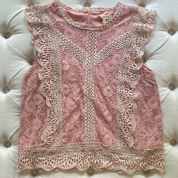 Pink Lace Blouse ✨ - Picture 1 of 9